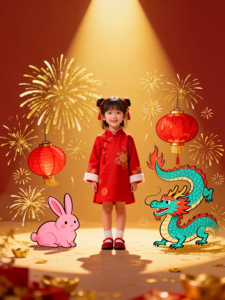 新年可爱涂鸦写真