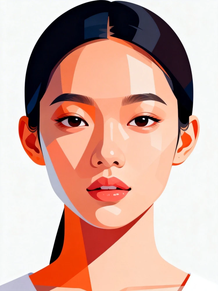 照片变极简彩绘头像