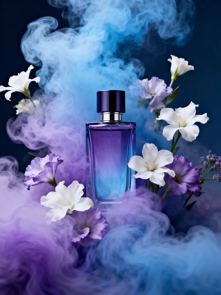 梦幻烟雾奢感美妆广告图