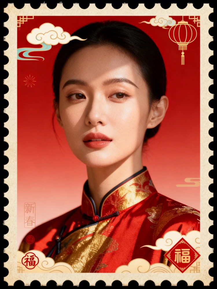 新春邮票写真