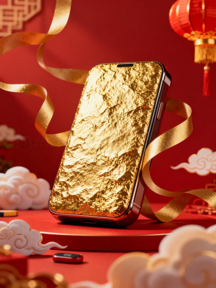 新年鎏金商品海报