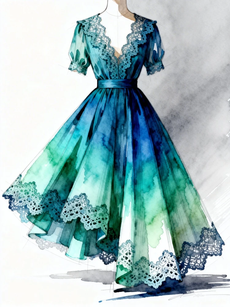 服装设计手绘效果图