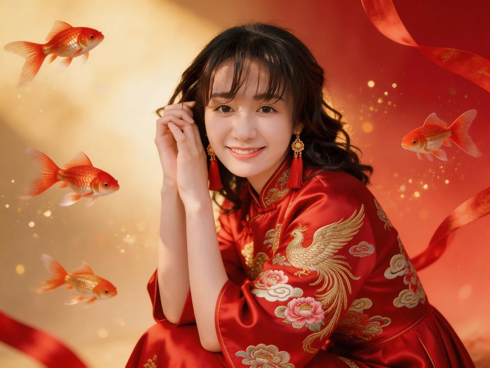 新年招财锦鲤写真