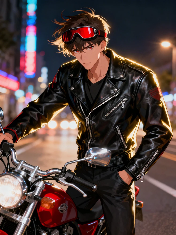 机车系漫画帅哥形象生成