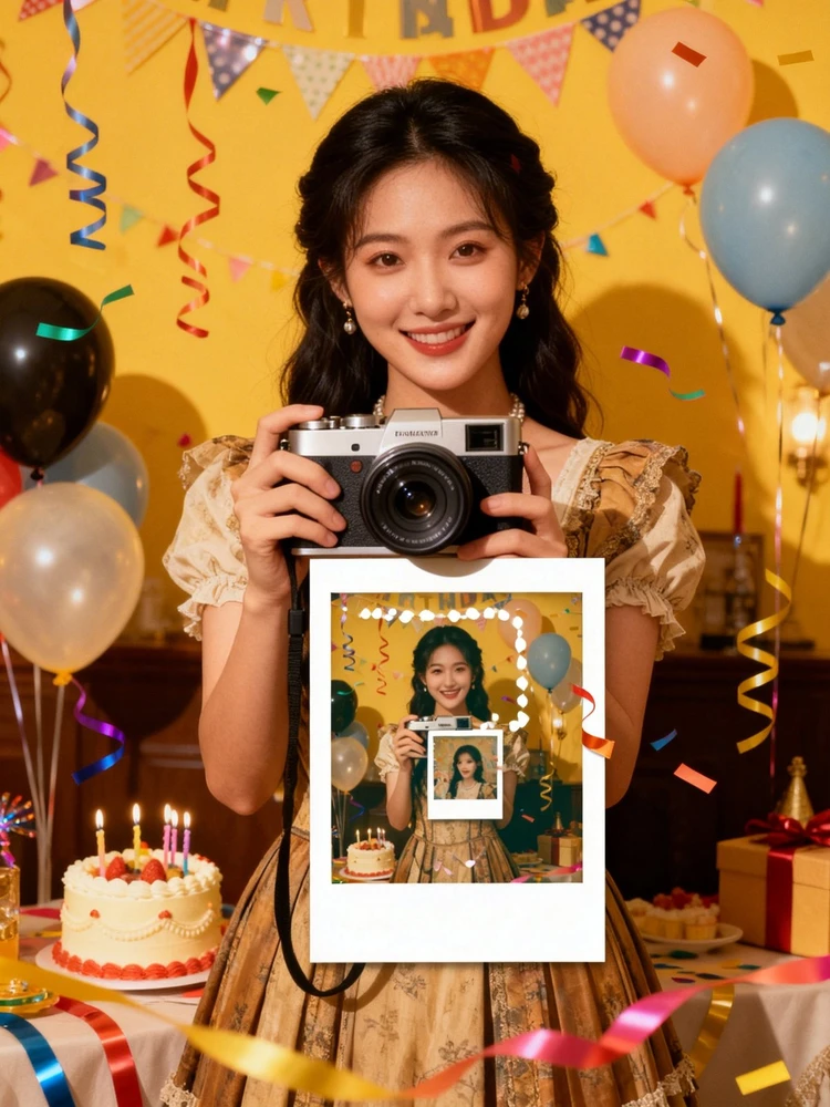 拍立得生日氛围写真
