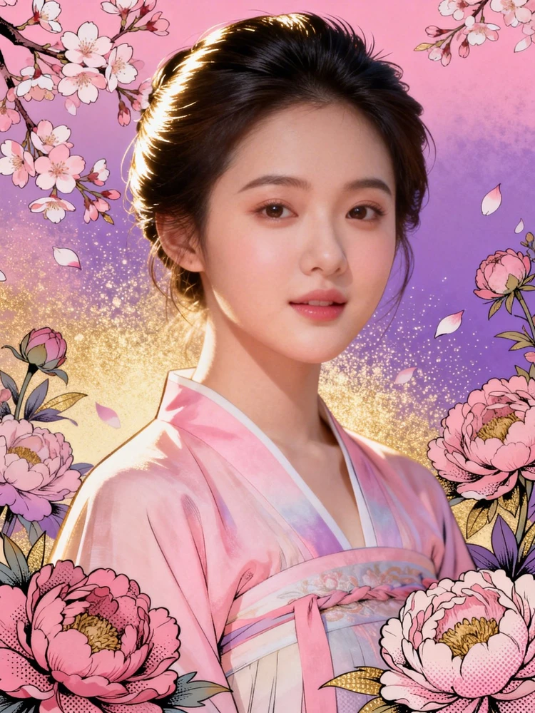 粉彩复古国风漫画写真