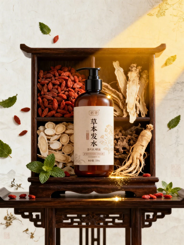 国风中药材电商产品场景图