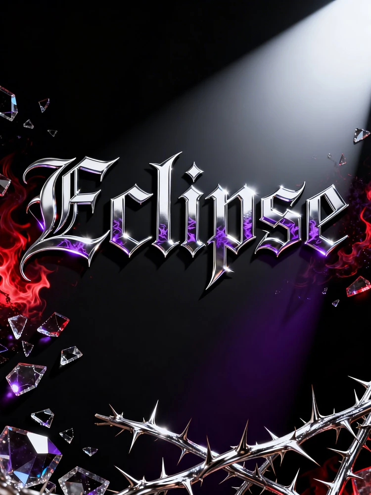 金属哥特花体字海报