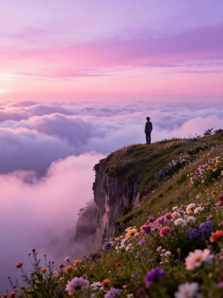云端悬崖梦境写真