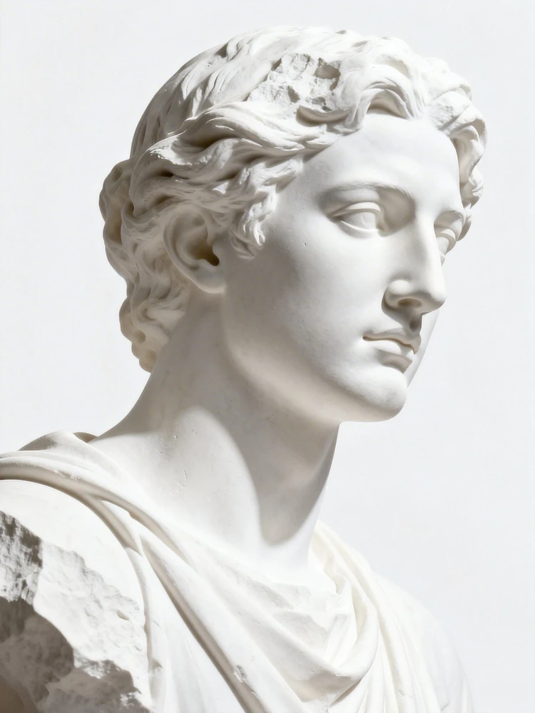 人物白模雕塑渲染