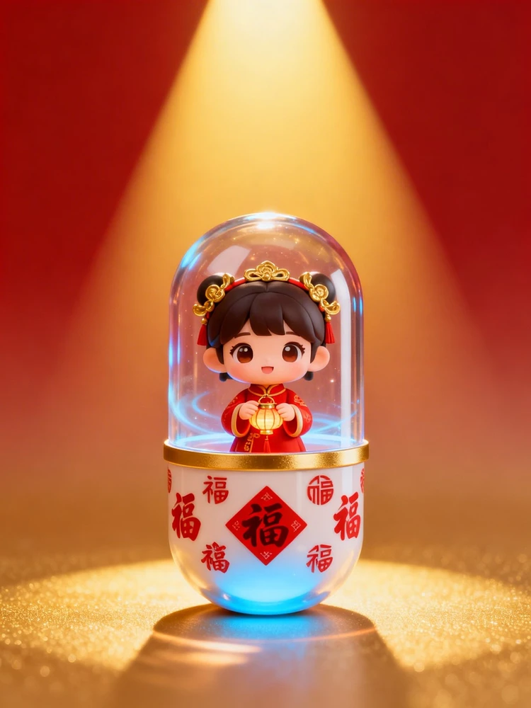 新年萌娃胶囊手办照