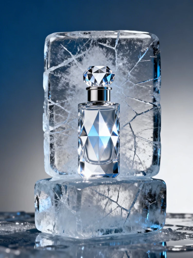 冰感奢华美妆产品海报