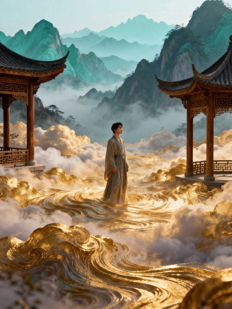 国风仙境山水写真