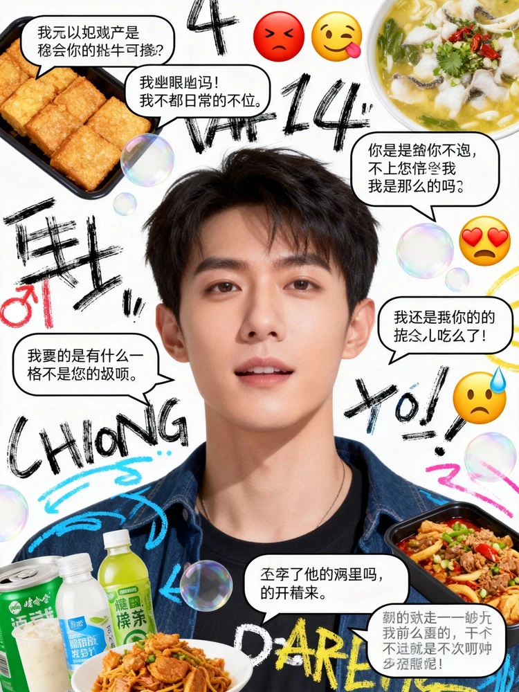 生活吐槽手绘贴纸照