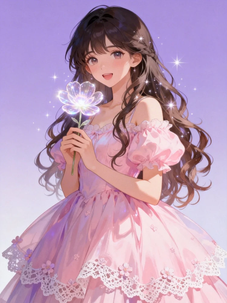 甜美二次元少女插画写真