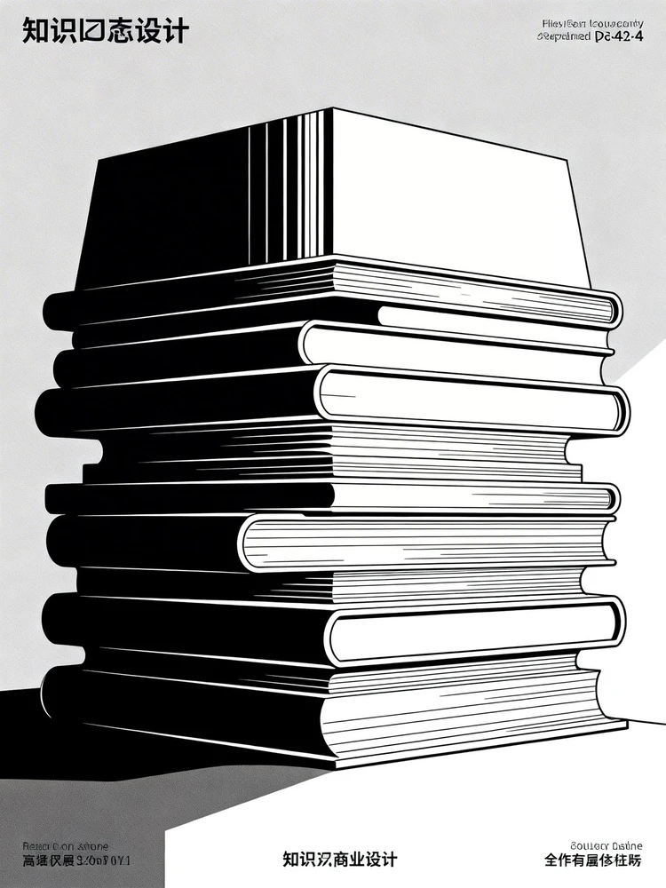 极简知识感线稿插画