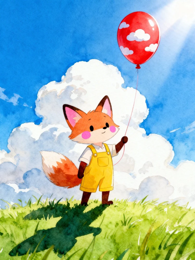 童趣水彩动物拟人画