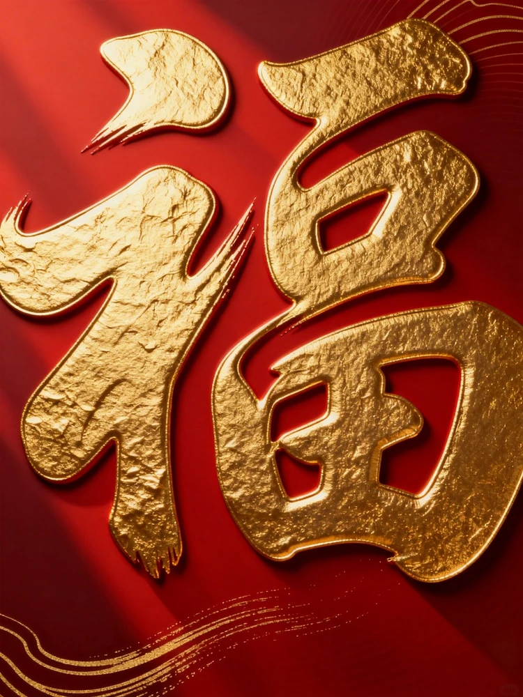 国风鎏金书法字海报