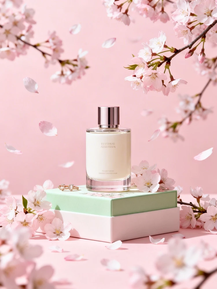 樱花粉春日产品海报