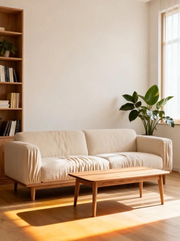 奶油原木风家居场景图