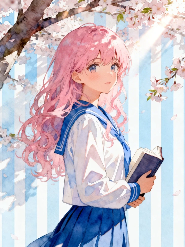 治愈系二次元少女插画