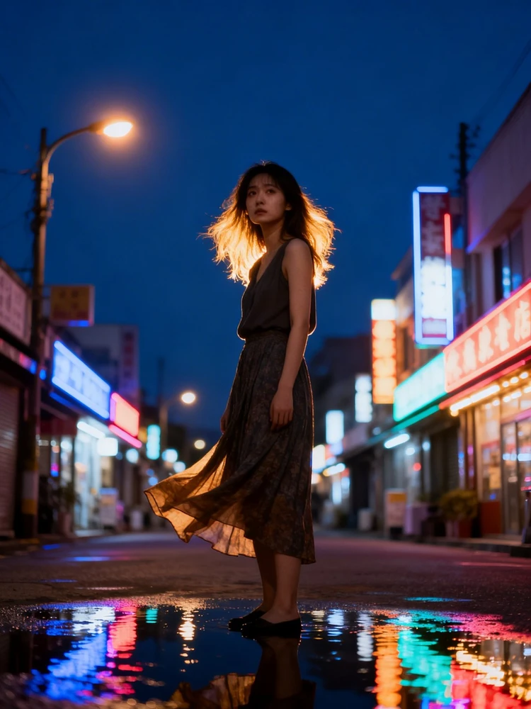 电影感夜色人像大片