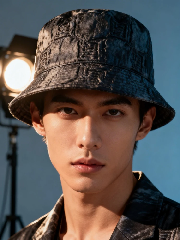 帽子男模特电商展示图