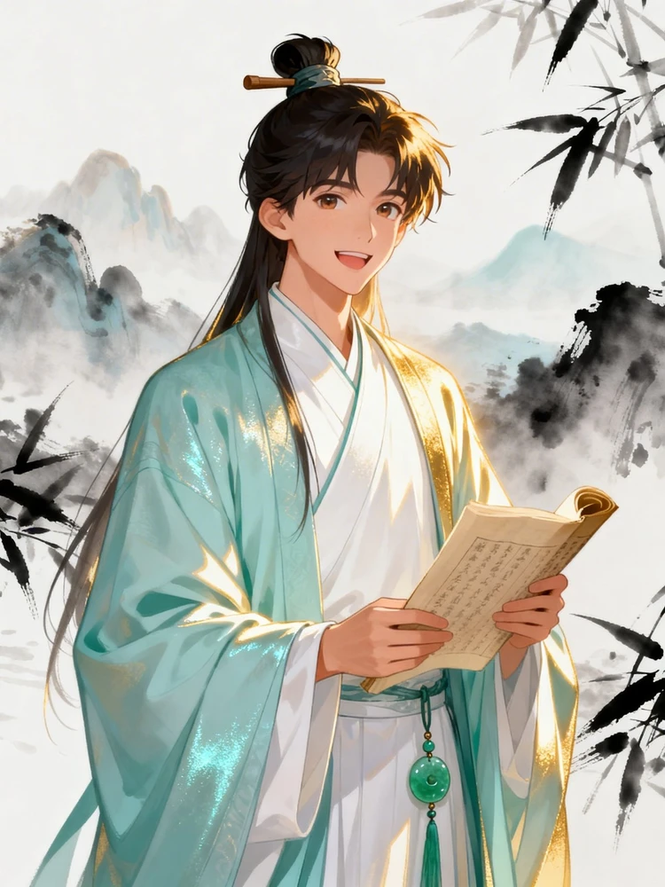 古风书生动漫角色图