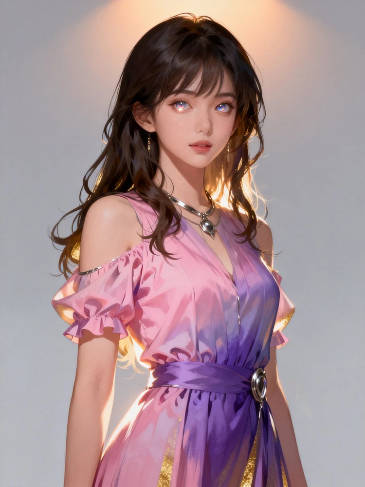 二次元半写实少女立绘