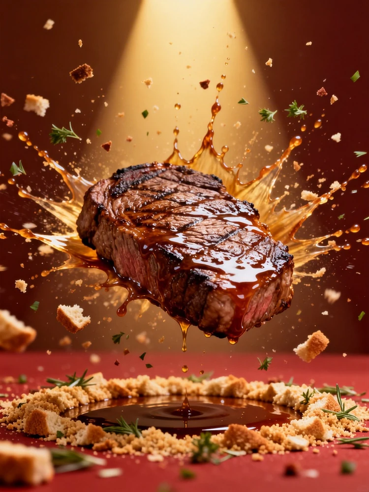 美食飞溅爆发海报