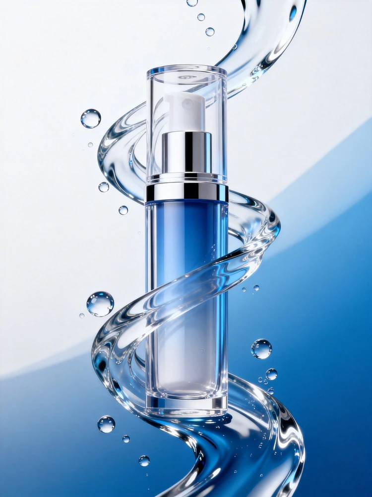 透明流体美妆产品海报