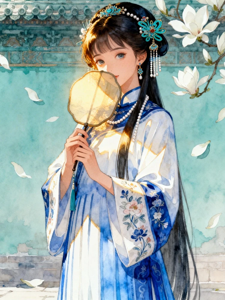 清宫水彩美人动漫写真