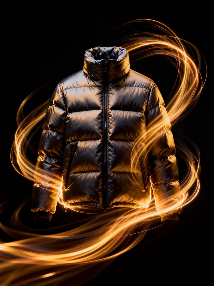 羽绒服热能光轨广告图