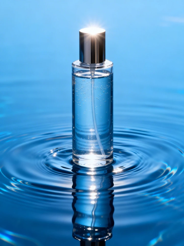 护肤品清透水感广告图