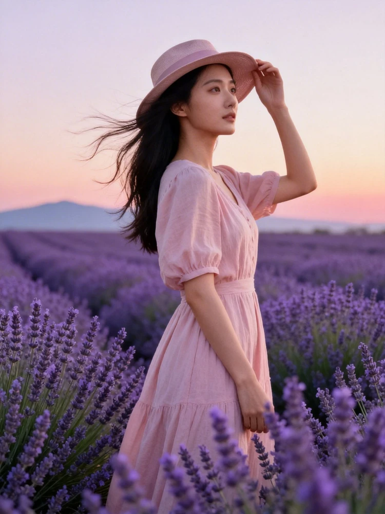 花海电影感三连拍写真