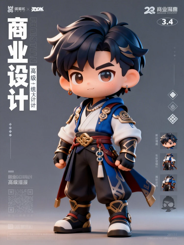 Q版卡通游戏角色立绘