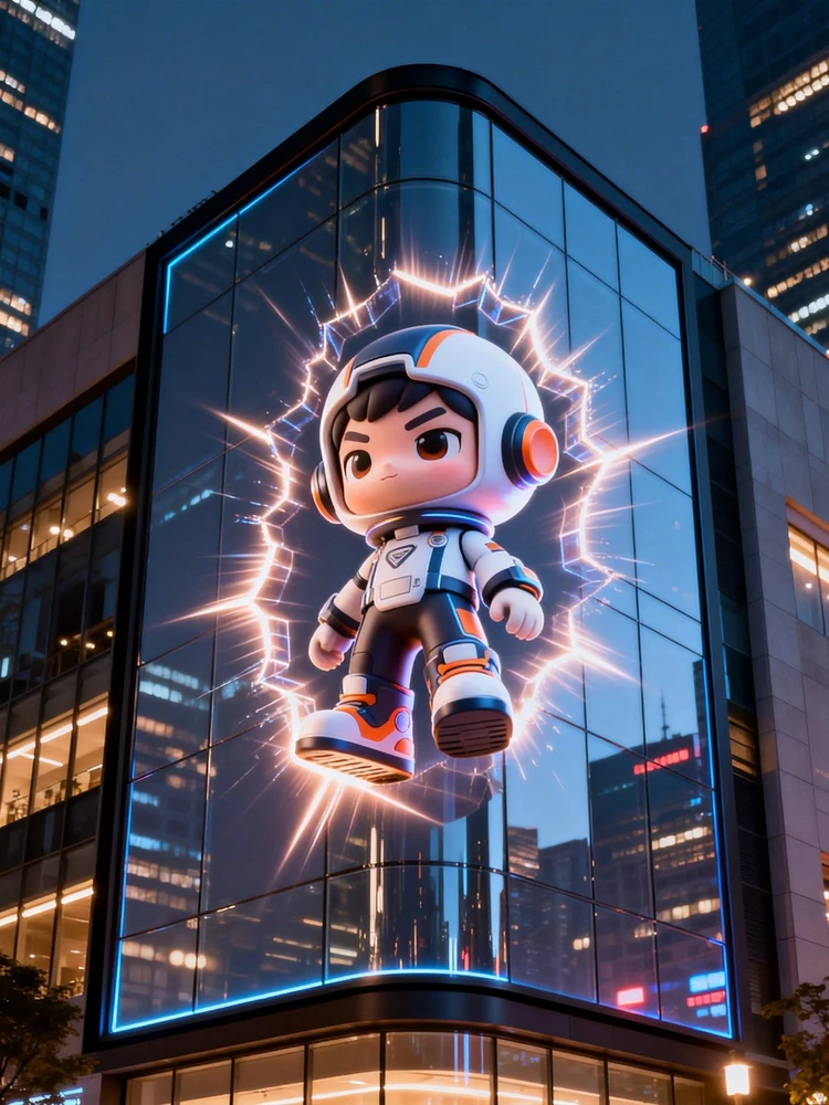 城市裸眼3D巨幕效果图