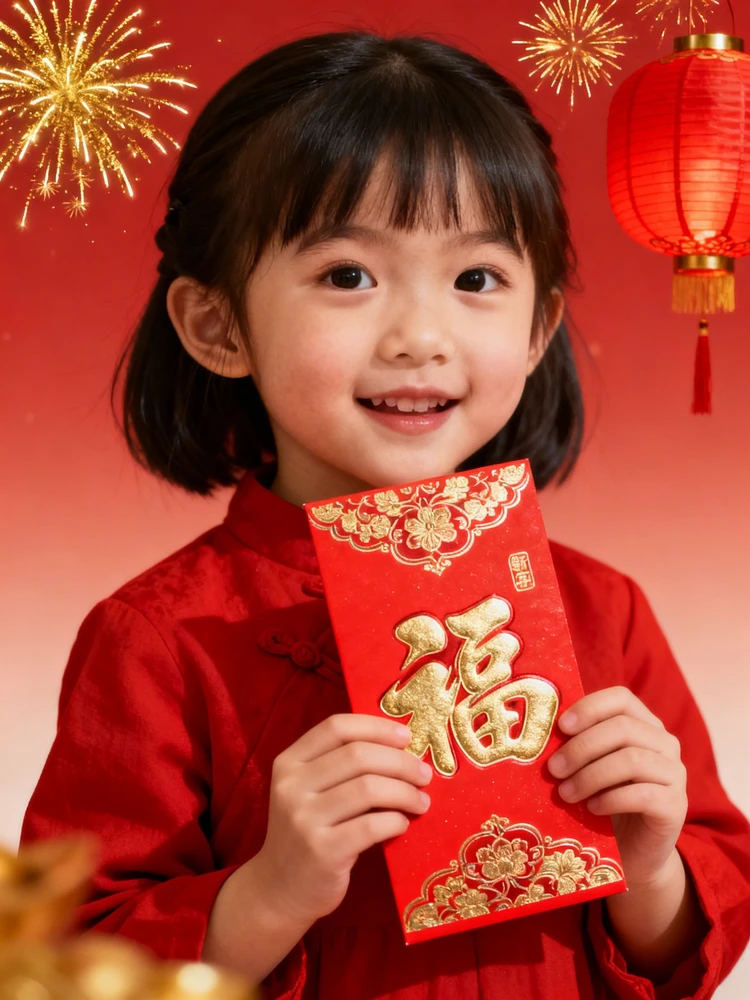 新年萌趣红包封面照