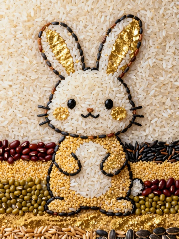 照片变粮食拼贴画