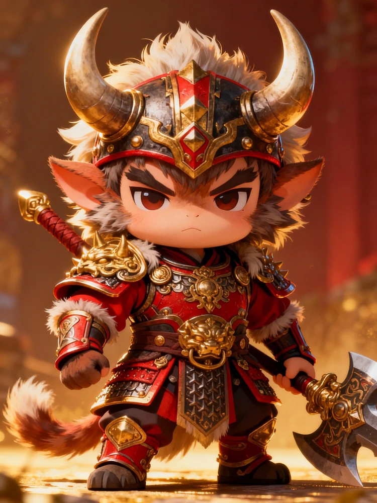 国风Q版兽族战士立绘