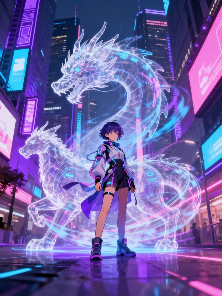 赛博幻兽都市动漫图