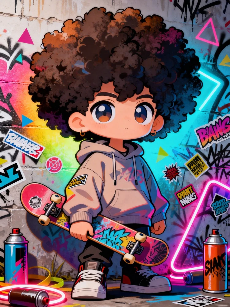 潮酷涂鸦Q版头像