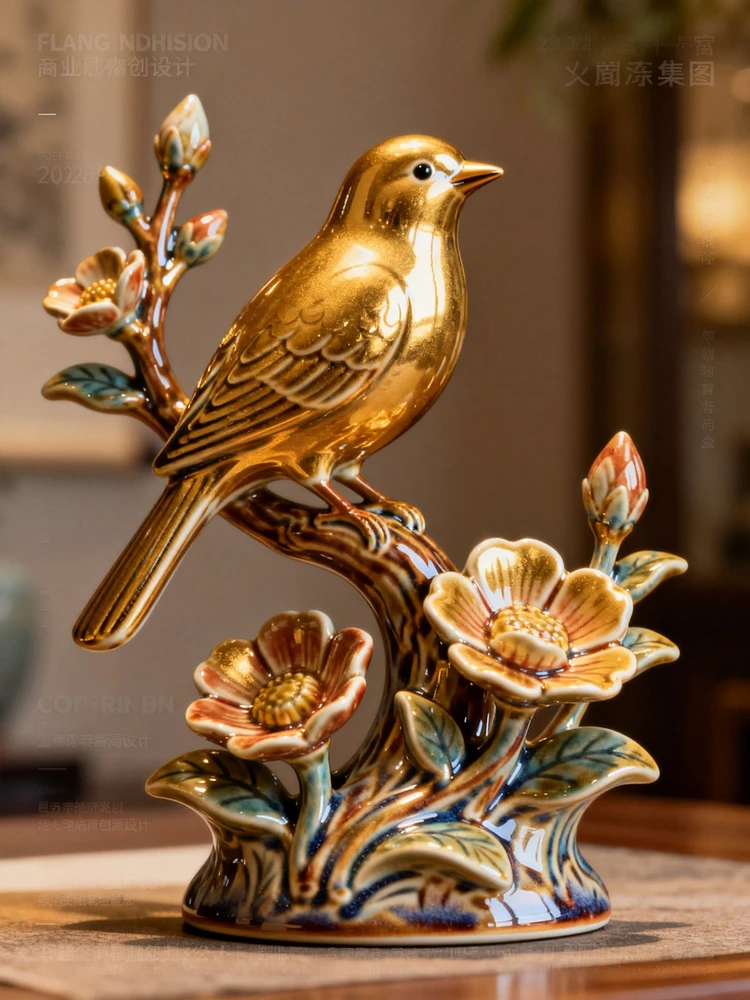 陶瓷花鸟艺术摆件生成器