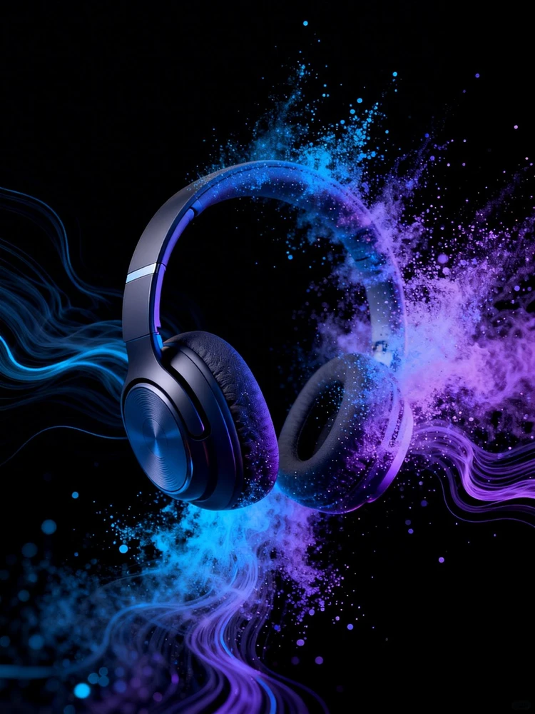 数码产品粒子消散海报