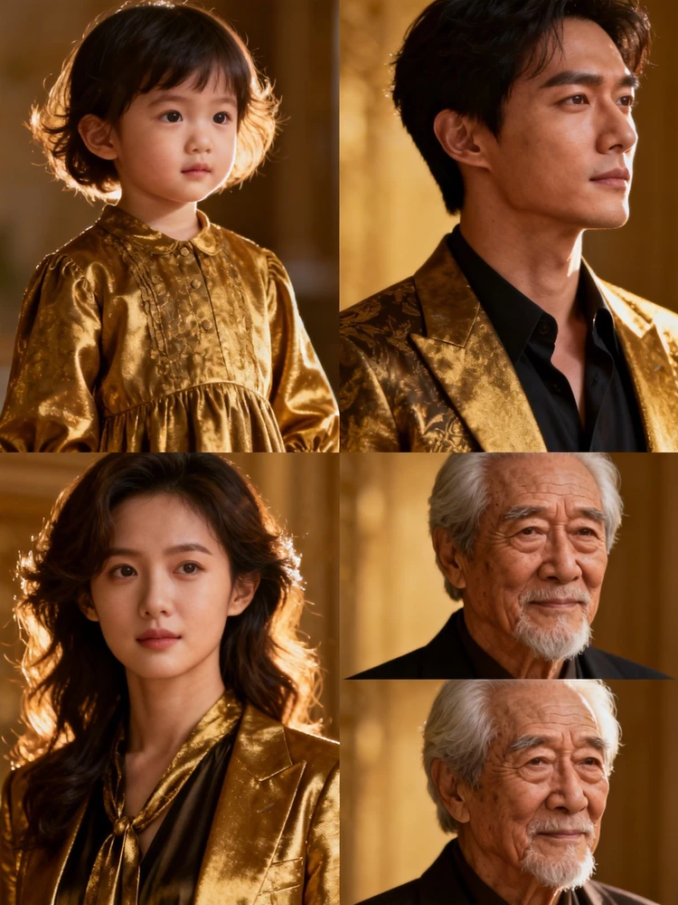 人生时间变化四宫格写真