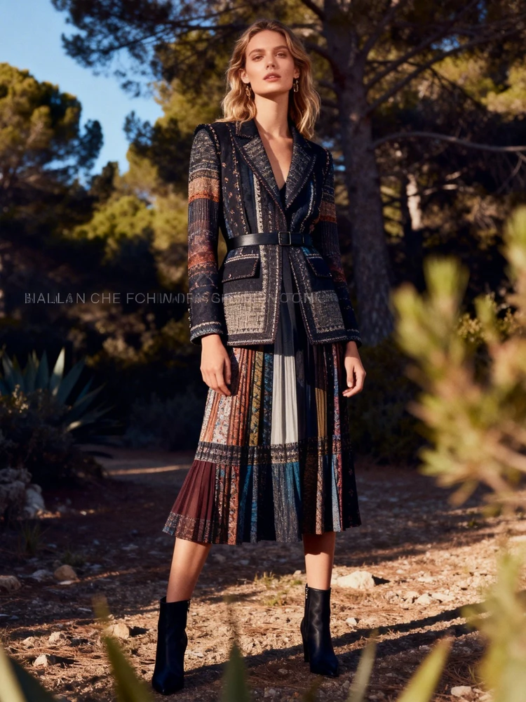 服装一键生成欧美模特户外大片