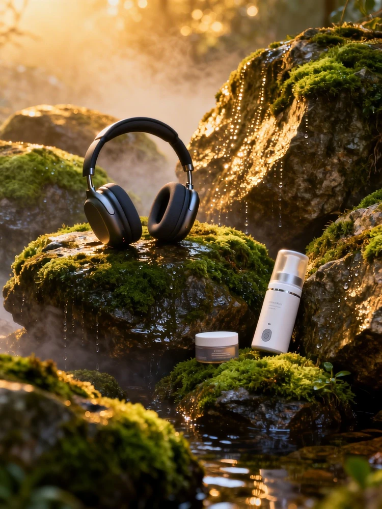 产品图一键打造薄雾青苔高级场景