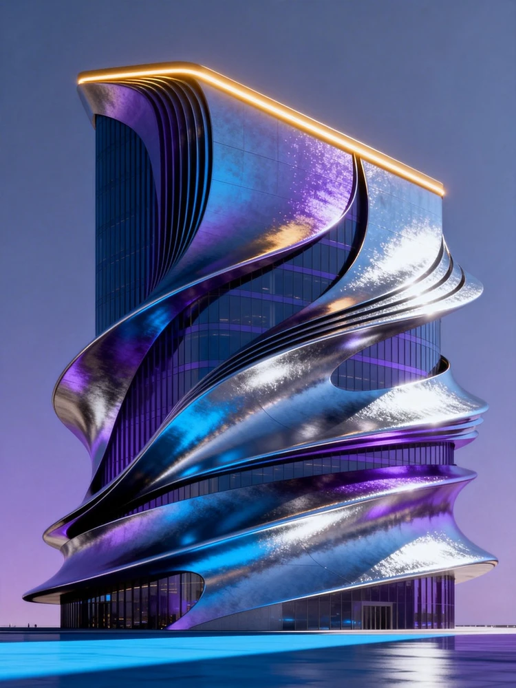 未来流线建筑概念图