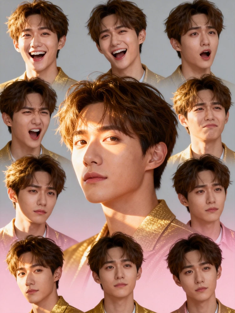 情绪表情九宫格写真