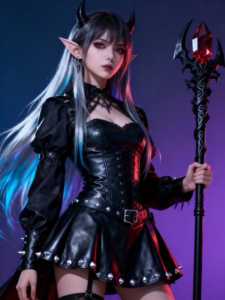 暗黑游戏少女角色照